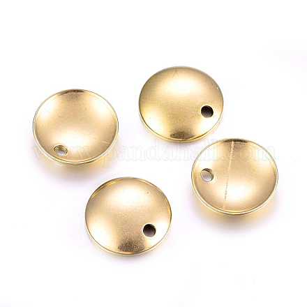 Ion Plating(IP) 304 Stainless Steel Dome Charms STAS-H472-02G-8mm-1