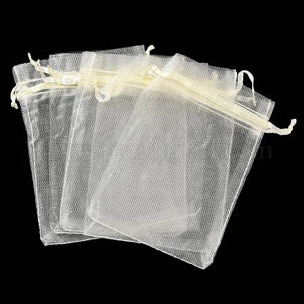 Rectangle organza sacs à cordon CON-PW0001-054C-18-1