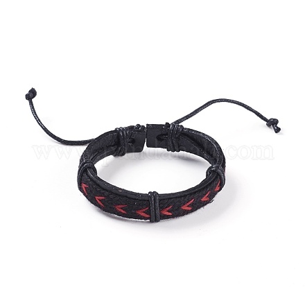 Adjustable Leather Cord Bracelets BJEW-P252-D01-1