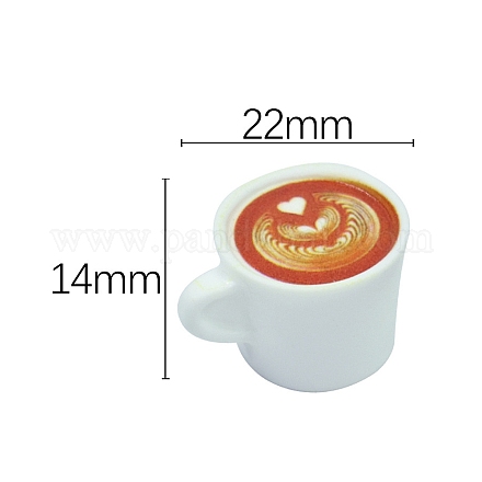 Miniatur-Kaffeetassen-Ornamente aus Kunstharz X-PW-WG14105-04-1