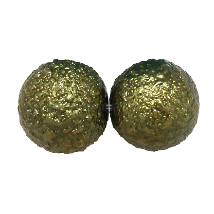 Hilos de perlas de perlas de vidrio con textura pintada para hornear X-DGLA-S112-8mm-K15-1