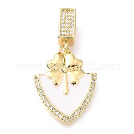 Латунные микро проложить кубического циркония подвески KK-S049-06G-B-1