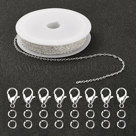 Kit de fabricación de joyas de cadena de cable de latón de 3 m diy DIY-YW0005-74S-1