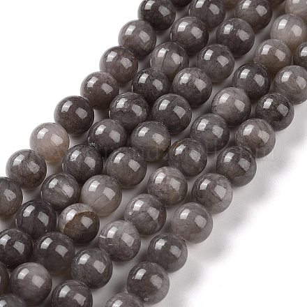 Chapelets de perles rondes en jade de Mashan naturelle G-D263-8mm-XS29-1