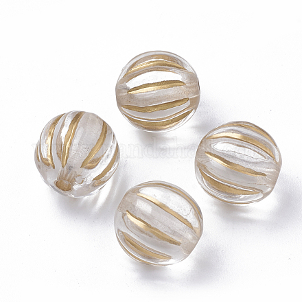 Transparent perles acryliques de placage PACR-T001-01-1