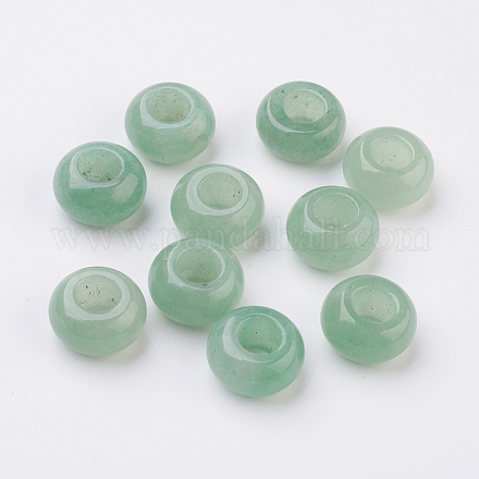 Natürliche grüne Aventurin European Beads X-G-G740-14x8mm-19-1