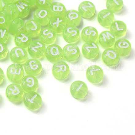 Perles acryliques vertes transparentes TACR-YW0001-08H-1