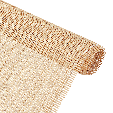 籐ネット  籐ウェビングロール  織り材料  DIY家具編み物用  修理  正方形の模様  36x0.15cm  1 m /ロール DIY-WH0304-630A-1
