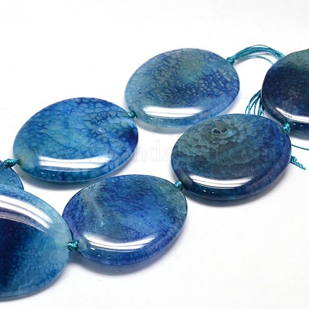Oval Natural Agate Beads Strands G-F214-38C-1