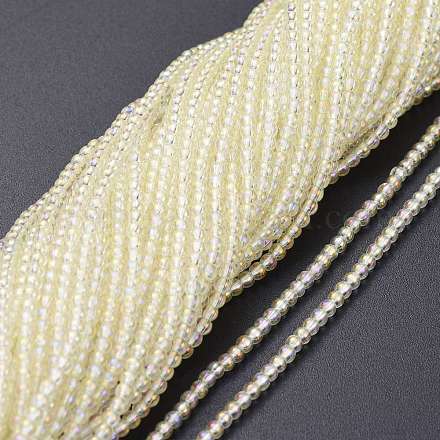 Chapelets de perles en verre électroplaqué EGLA-K014-A-FR05-1