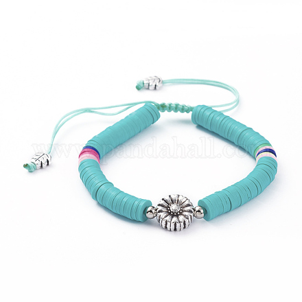 Verstellbare Nylonschnur geflochtenen Perlen Armbänder BJEW-JB05103-03-1