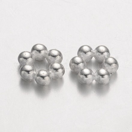 Alloy Daisy Spacer Beads X-TIBEB-LFH267Y-S-FF-1