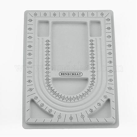 プラスチックビーズデザインボード  グレー  32.5x24x1.5cm TOOL-WH0001-1
