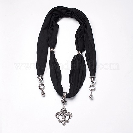 Ткань кулон шарф ожерелья NJEW-K111-04A-1