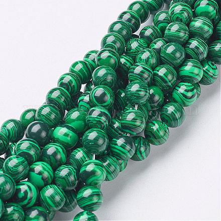 Chapelets de perles en malachite synthétique G-R113-G01-1