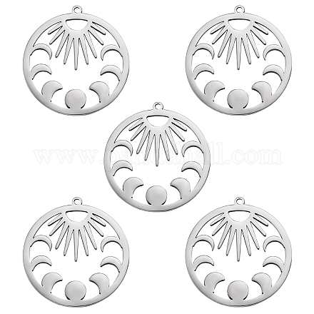 5 pièces 201 pendentifs en acier inoxydable STAS-SZ0002-07P-1