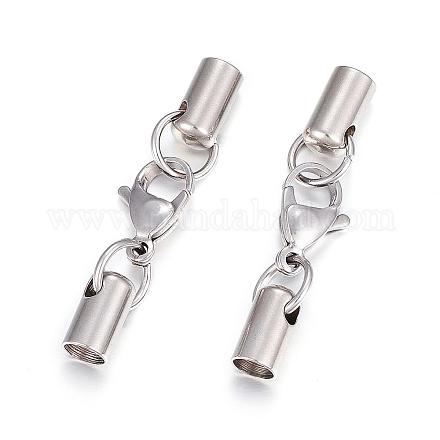 304 Stainless Steel Lobster Claw Clasps STAS-P146-A15-5.0mm-1