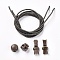 DIY Elastic Lock Shoelace, Coffee, 3mm, 1m/strand