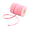 Soft Nylon Braided Cord, Elastic Piping Cord Trim, Pink, 5x3mm, about 21.87 yards(20m)/roll