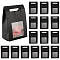 Folding Paper Gift Bags with Hole Handle and Plastic Visible Window, Black, 13.5x7.9x19.5cm