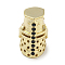 Brass Micro Pave Black Cubic Zirconia Beads, Helmet, Real 18K Gold Plated, 13.5x9x10.5mm, Hole: 2mm