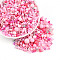 Glass Seed Beads, Mixed Shapes, Mixed Style, Pink, 2.5~12.5x2~8x2~8mm, Hole: 0.7~1.5mm, about 2045~3215pcs/pound