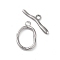 304 Stainless Steel Toggle Clasps, Oval, Real 18K Gold Plated, 24x15.5x2.5mm, Hole: 2.5mm, Bar: 8x28x2mm, Hole: 2.5mm