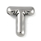 Anti-Tarnish 304 Stainless Steel Pendants, Letter T, 18x16.5x5mm, Hole: 2mm