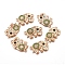 Alloy Links Connectors, with Crystal Rhinestone & Colorful Seed Beads, Elephant, Golden, 13.5x22.5x3mm, Hole: 1.8mm