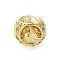 Brass Micro Pave Cubic Zirconia Beads, Gesture, Electroplating, Real 18K Gold Plated, 9~9.5x9~9.5x10mm, Hole: 2.7mm