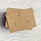 Kraft Paper Earring Display Cards, Jewelry Display Cards, Rectangle, 4.5x3.2cm, 100pcs/bag.