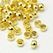 Brass Crimp Beads, Rondelle, Golden, 3mm, Hole: 2mm, about 1900pcs/50g