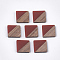Resin & Walnut Wood Cabochons, Square, Brown, 20x20x3.5mm