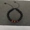 Natural Garnet Beaded Bracelet with 8mm Matte Stone