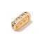 Rectangle Brass Micro Pave Clear Cubic Zirconia Charms, Golden, 6x2mm, Hole: 1.2mm