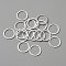 Brass Linking Rings, Round Ring, Open Back Bezel, Silver Color Plated, 20x0.9mm, Inner Diameter: 18mm