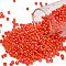 TOHO 8/0 Round Beads, Japanese Seed Beads, (410) Opaque AB Pumpkin, 3mm, Hole: 1mm, about 222pcs/10g