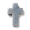 Synthetic Sodalite Pendants, Religion Corss Charms, 26~26.5x17.5~18x6~6.5mm, Hole: 1.6mm