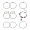 9Pcs 3 Style Brass European Style Bracelets Making, with Brass Lobster Claw Clasp, European Clasp, Iron Chains Extender, Platinum, 6-3/4 inch~7-7/8 inch(170~200mm)x3mm, 3pcs/style