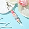 Sunflower Silicone Beaded Pendant Decorations, with Alloy Swivel Clasps, Pink, 15cm