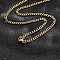 Ion Plating(IP) 304 Stainless Steel Curb Chain Necklaces, with Lobster Clasps, Golden, 17.72 inch(45cm)