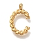 PVD Vacuum Plating 304 Stainless Steel Pendants, Real 18K Gold Plated, Letter Charm, Letter C, 14.5x9x3mm, Hole: 1.8mm