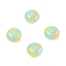 Opaque Resin Beads, Rondelle, with Glitter Powder, Pale Turquoise, 6x10mm, Hole: 1.6mm
