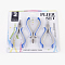 DIY Jewelry Tool Sets, Plier Sets, Round Nose, Side Cutting Pliers and Wire Cutters, Blue, 110~125x70mm