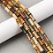 Natural Polychrome Jasper/Picasso Stone/Picasso Jasper Beads Strands, Bamboo Shape, 12x5mm, Hole: 0.8mm, about 31pcs/strand, 15.28 inch(38.8cm)