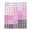 Glass Cabochons, Half Round/Dome with Pink Breast Cancer Pink Awareness Ribbon Pattern, Mixed Color, 12x4.8mm