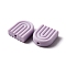 Food Grade Eco-Friendly Silicone Beads, Rainbow, Lilac, 19.5x17x6mm, Hole: 2mm