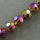 Electroplate Glass Beads Strands EGLA-R016-6mm-13-2