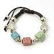Lava Rock Beads Bracelets BJEW-D259-1-1