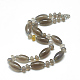 Collane di perline naturali in agata grigia NJEW-S388-21-1